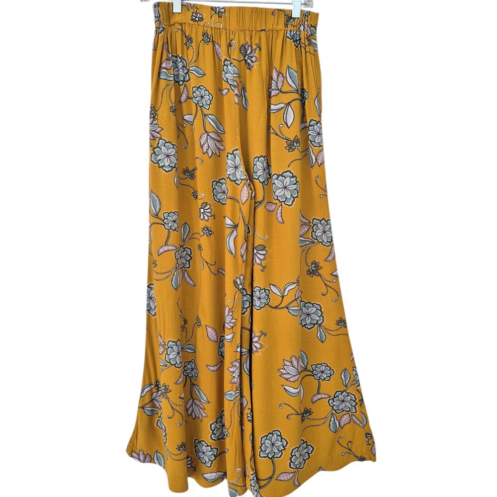Jaase Wide Leg Pants Sz S Novelty Print High Waist Boho Flowy Summer Festival - Picture 2 of 10